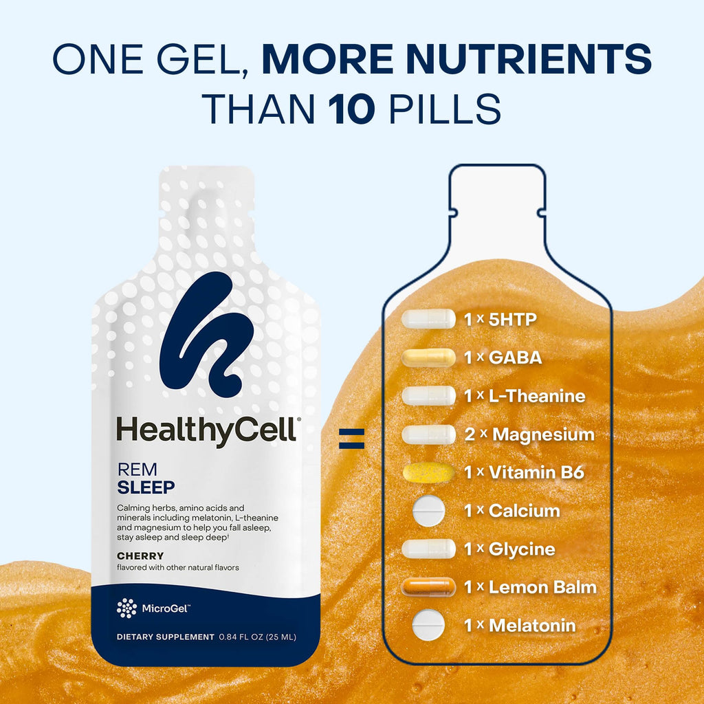 HealthyCell REM Sleep Aid Liquid Gel Supplement - 30 Gel Packs - image 4