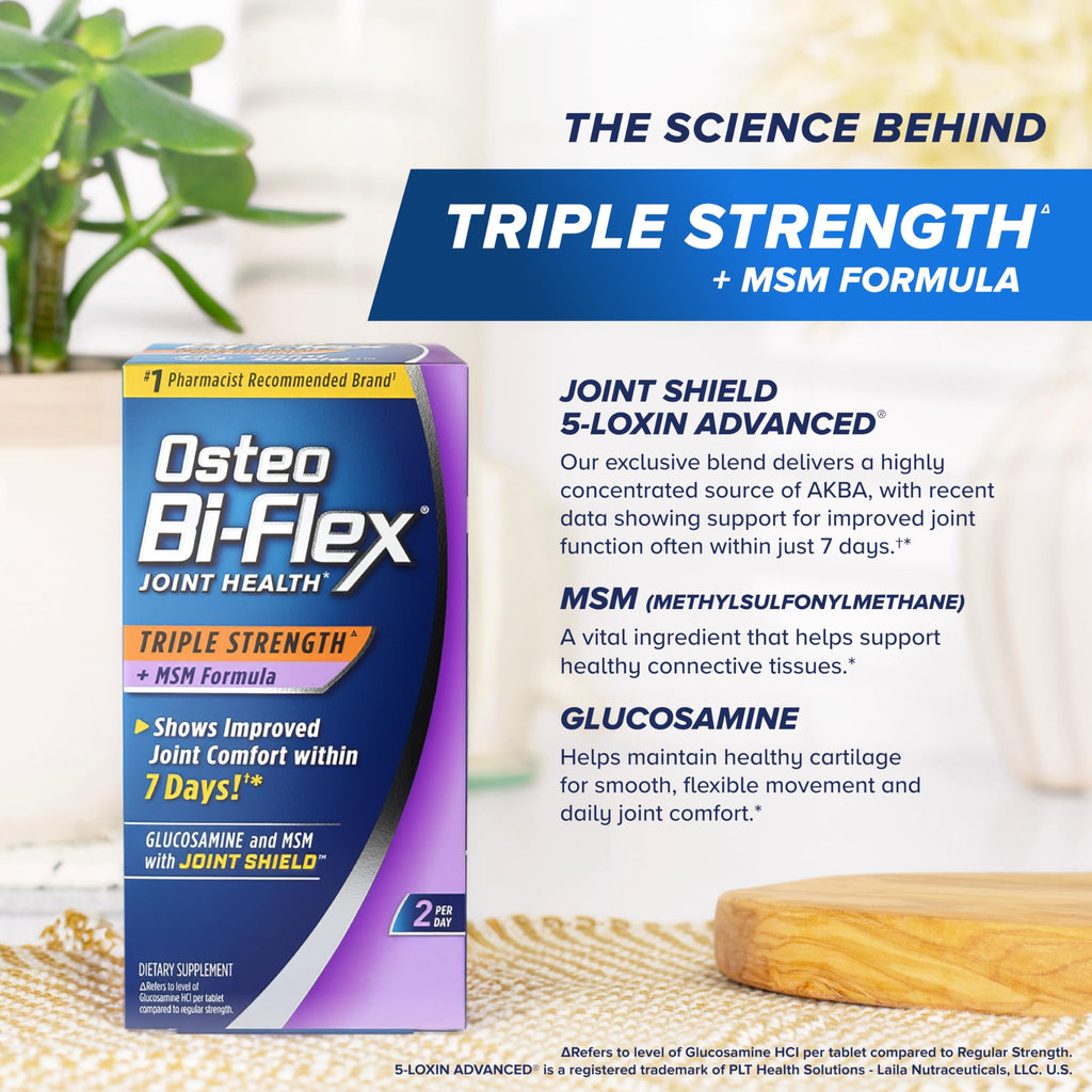 Osteo Bi-Flex Triple Strength Glucosamine with MSM - 80 Tablets - image 6