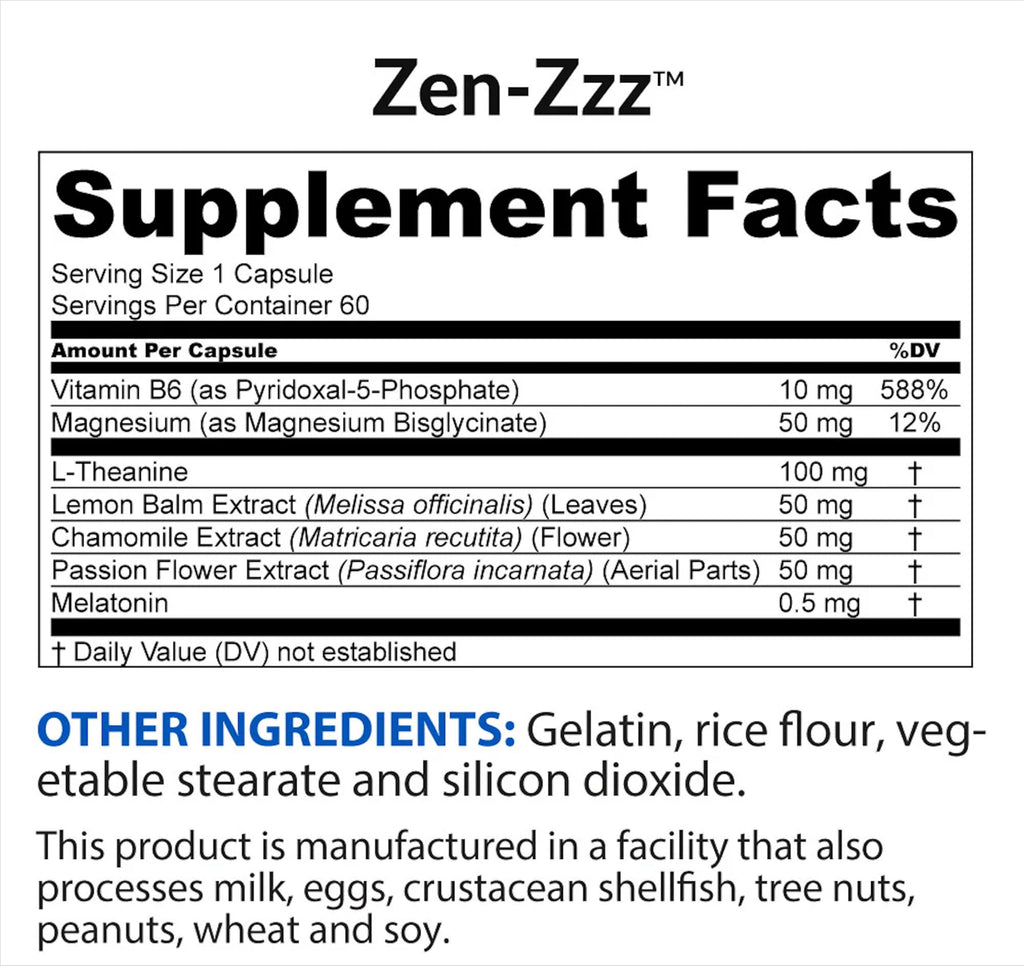 BioTrust Zen-Zzz Sleep Aid Melatonin Magnesium L-Theanine - 60 Capsules - image 2