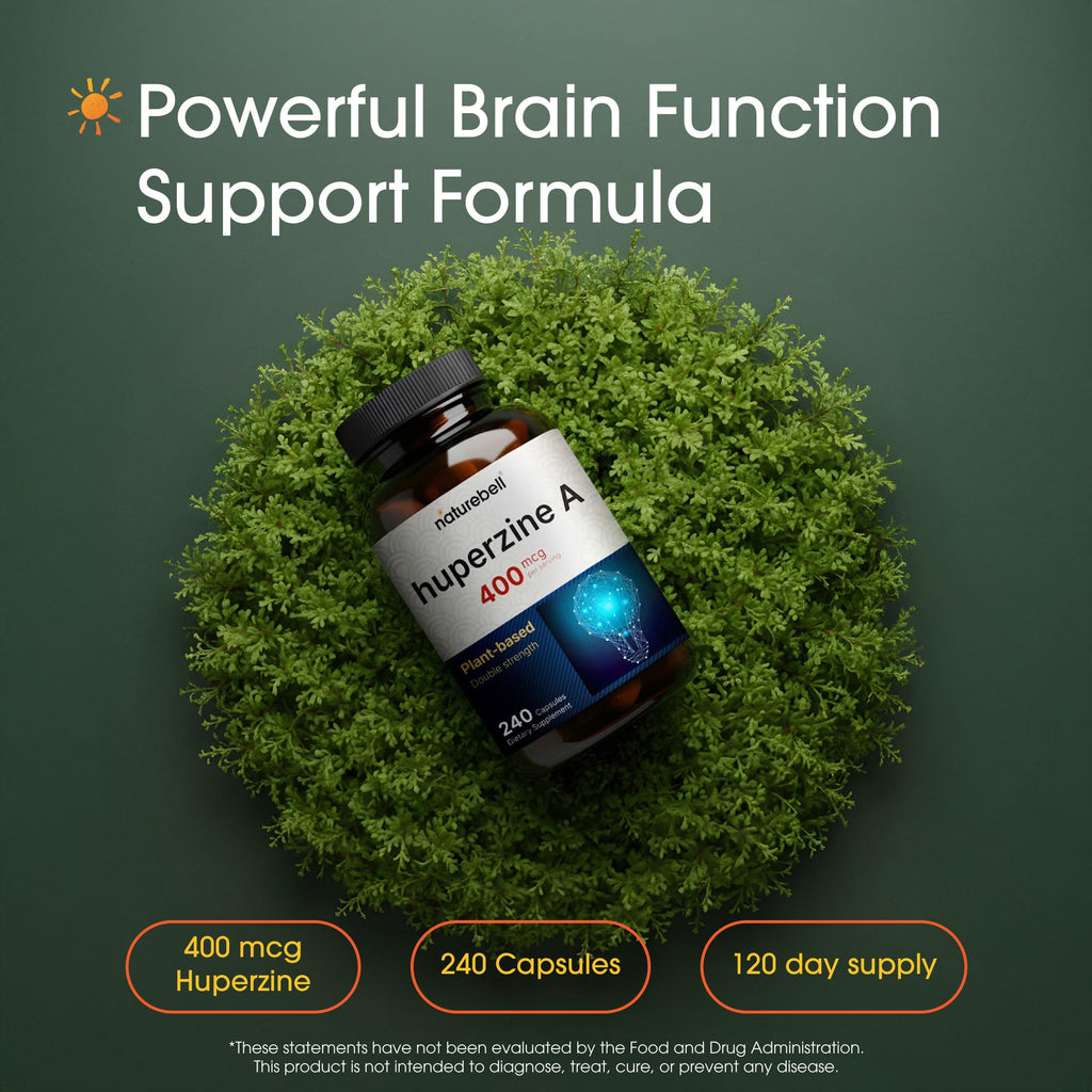 NatureBell Huperzine A 400mcg Brain Support - 240 Capsules - image 2