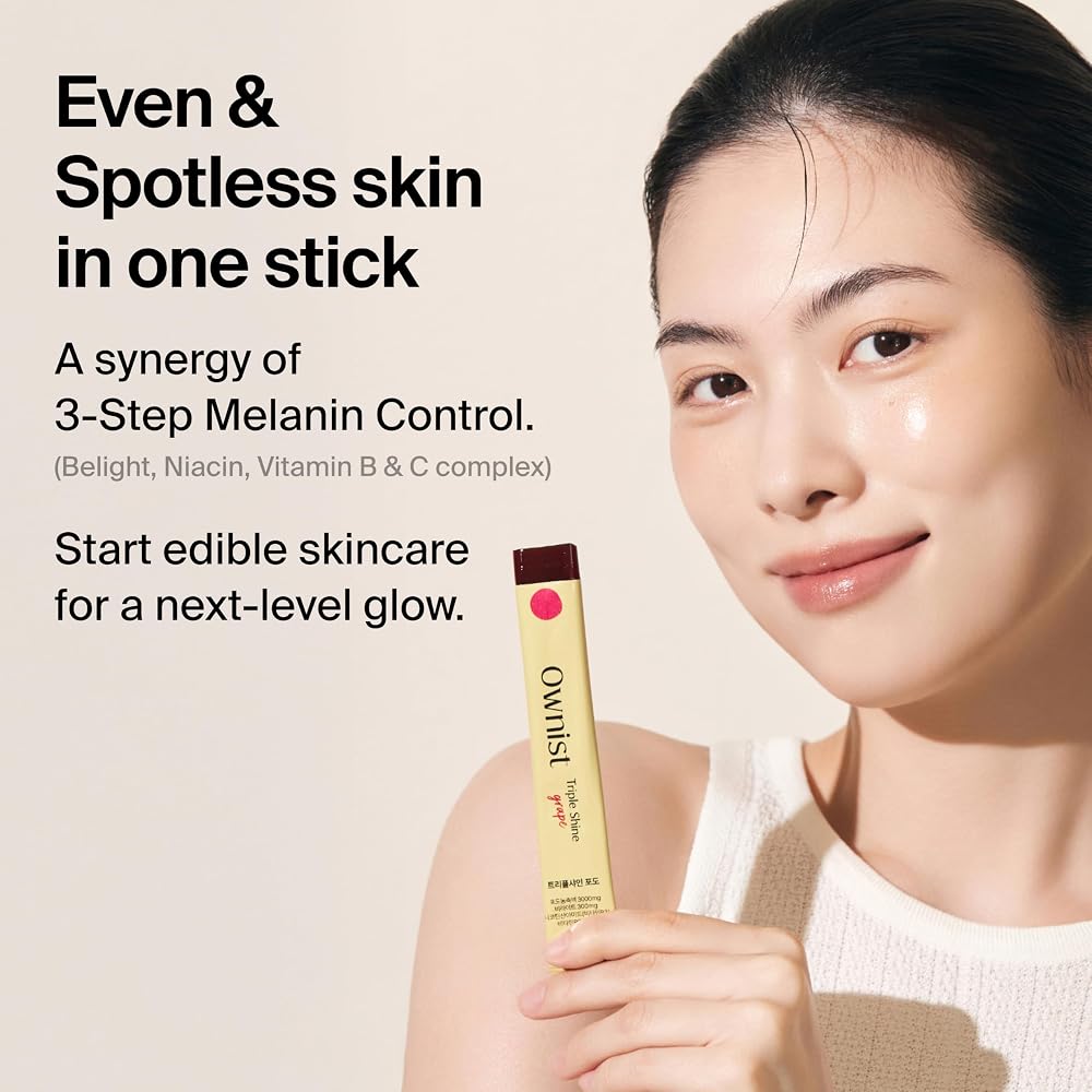 Ownist Triple Shine Grape Jelly Skin Brightening - 14 Stick Packs - image 3