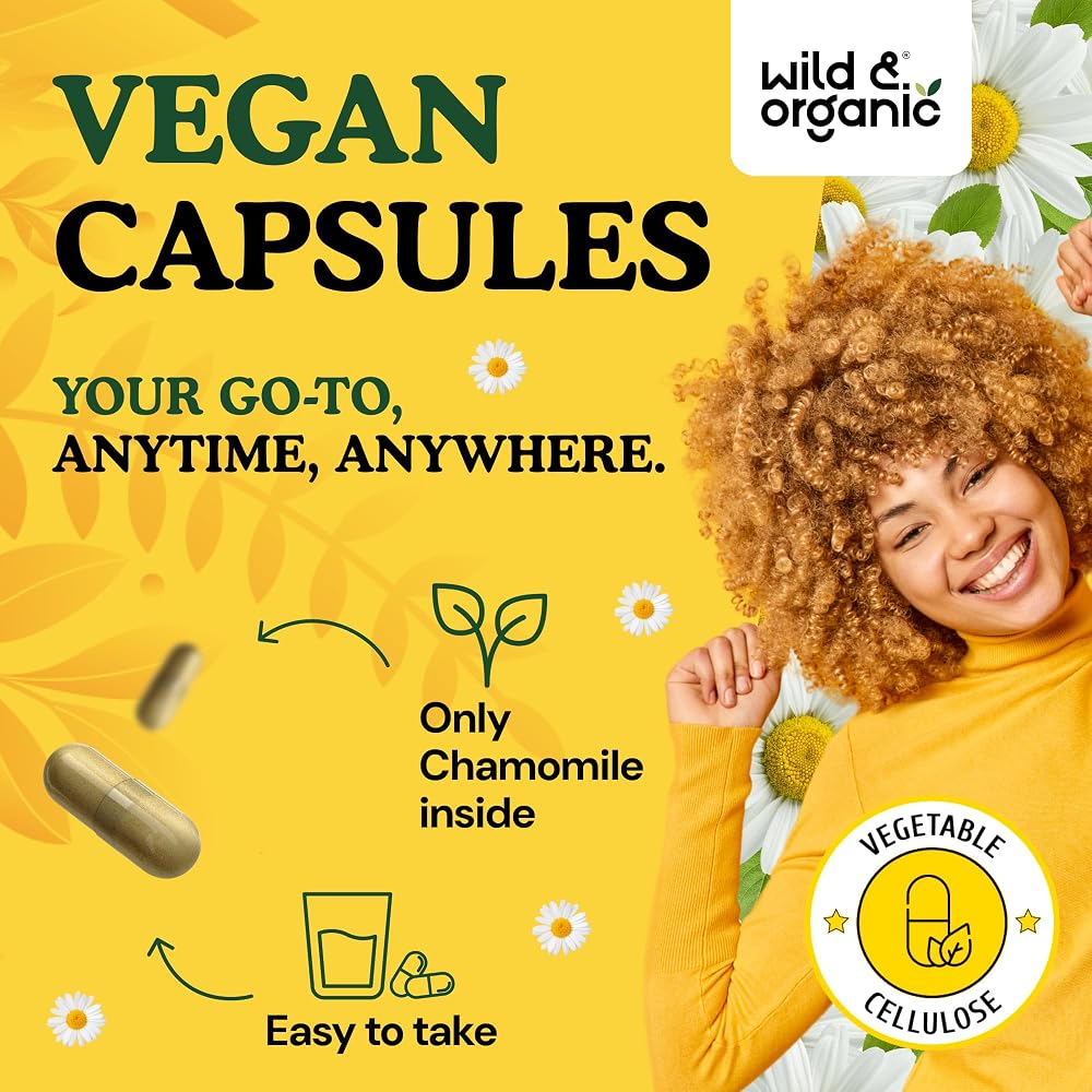 Wild & Organic Chamomile Extract Capsules 800 mg - Relaxation