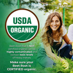 Zazzee USDA Organic Beet Root 20:1 Extract - 120 Capsules - image 2