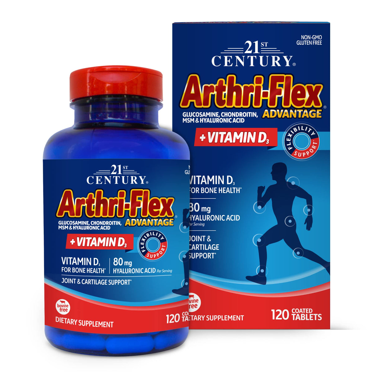 21st Century Arthri-Flex Advantage + D3 Joint Support Tablets - 120 Count