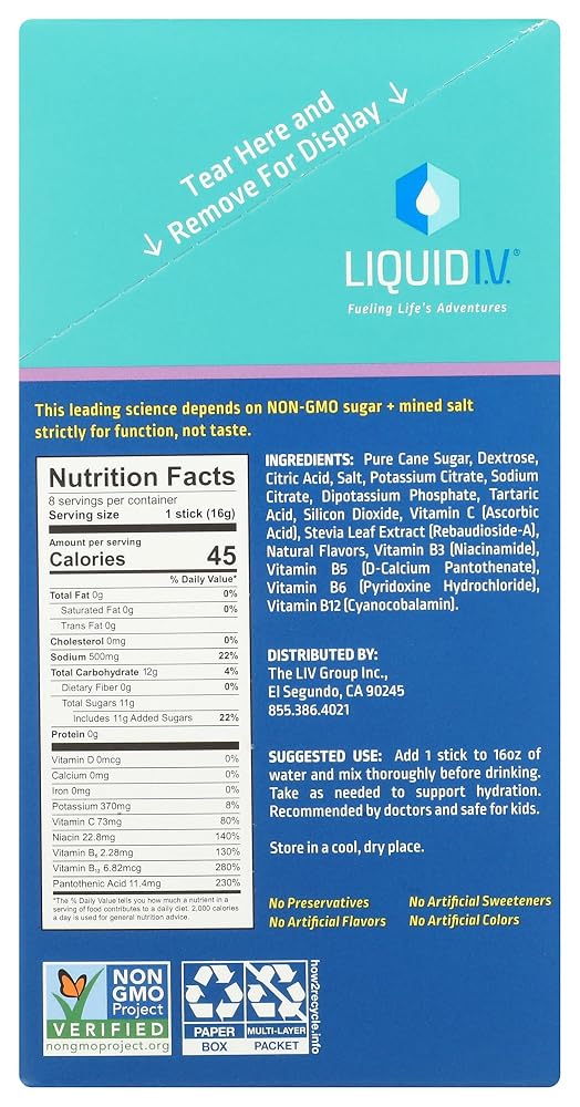 Liquid I.V. Concord Grape Hydration Drink Mix - 8 Count - image 4