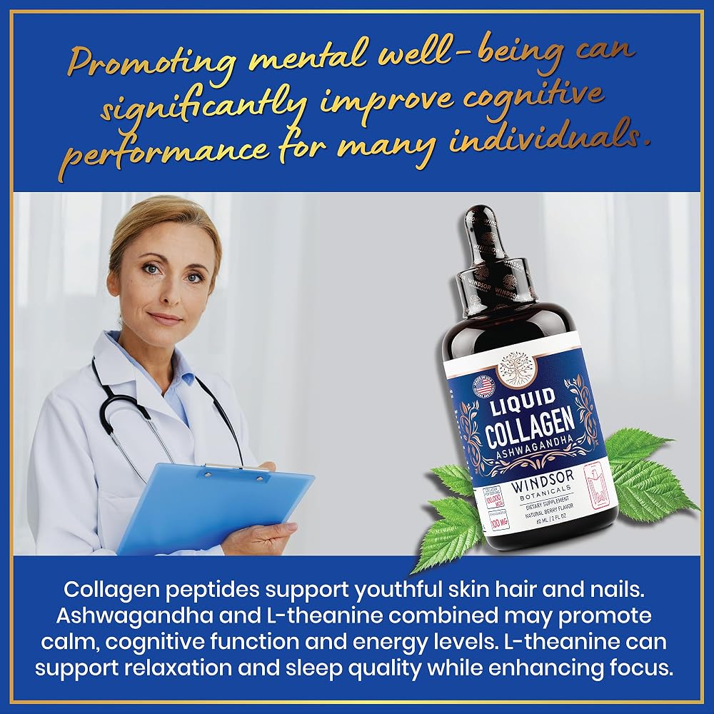 Windsor Botanicals Liquid Collagen with Ashwagandha - 100,000 mcg - 2oz - image 7