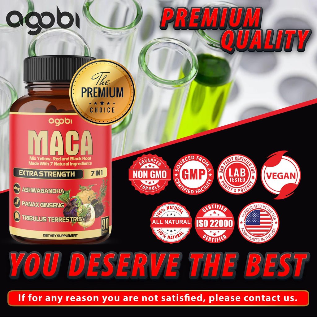 Agobi Maca Root Capsules Energy & Performance - 90 Capsules - image 6