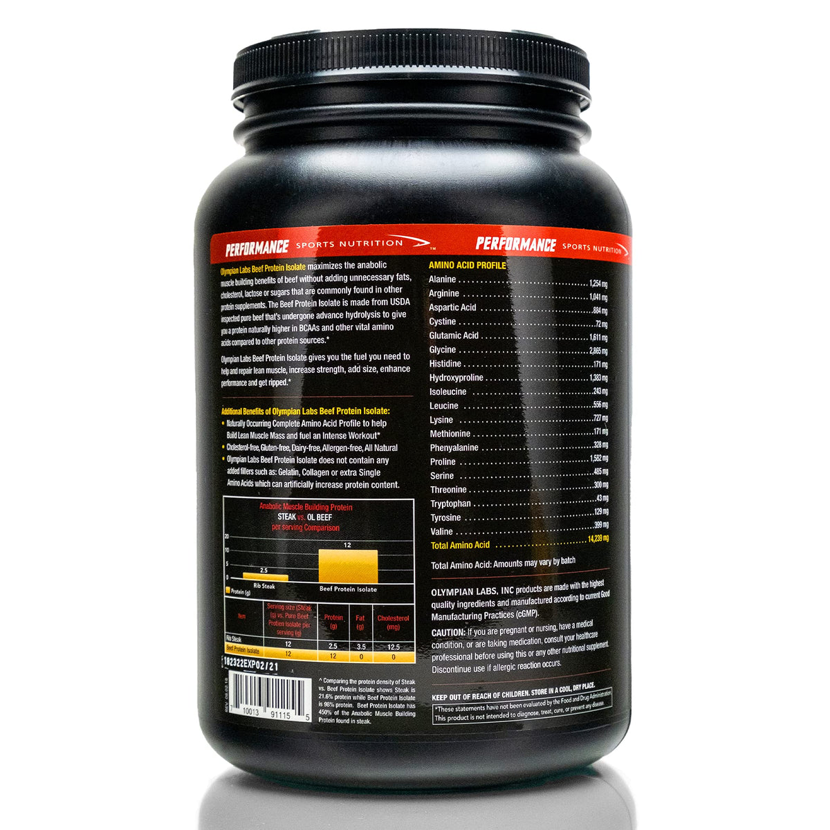 Olympian Labs Beef Protein Isolate Powder - 32 Ounces - image 2