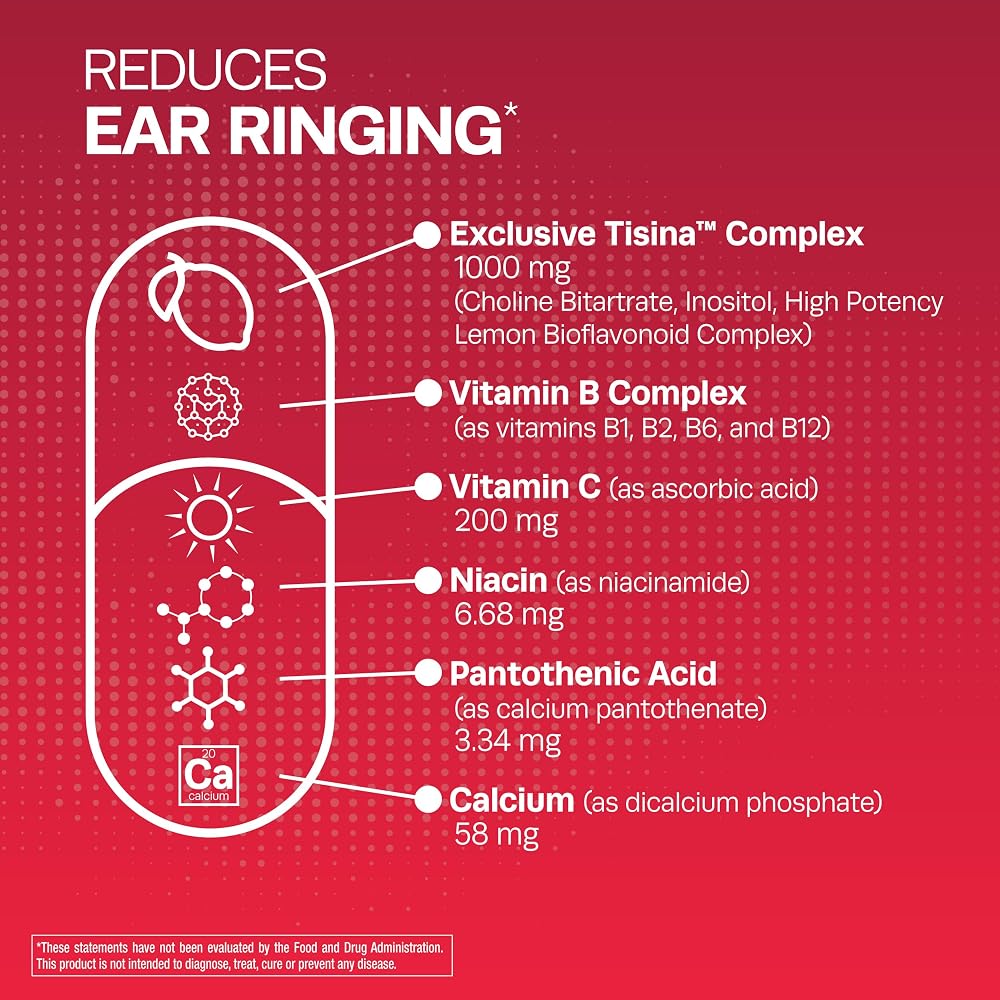 Lipo-Flavonoid Tinnitus Relief Ear Health Vitamins - 100 Caplets - image 4