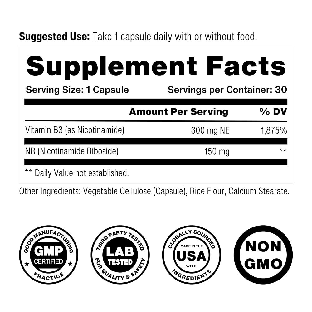 Celly NAD Booster Vitamin B3 for Healthy Aging - 30 Capsules - image 4