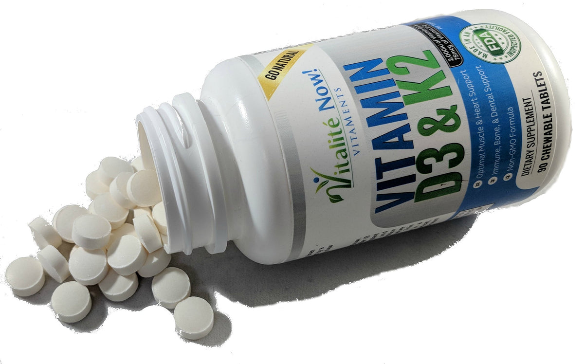 Vitalité Now! Vitamin D3 2000 IU + K2 MK7 - 90 Tablets - image 4