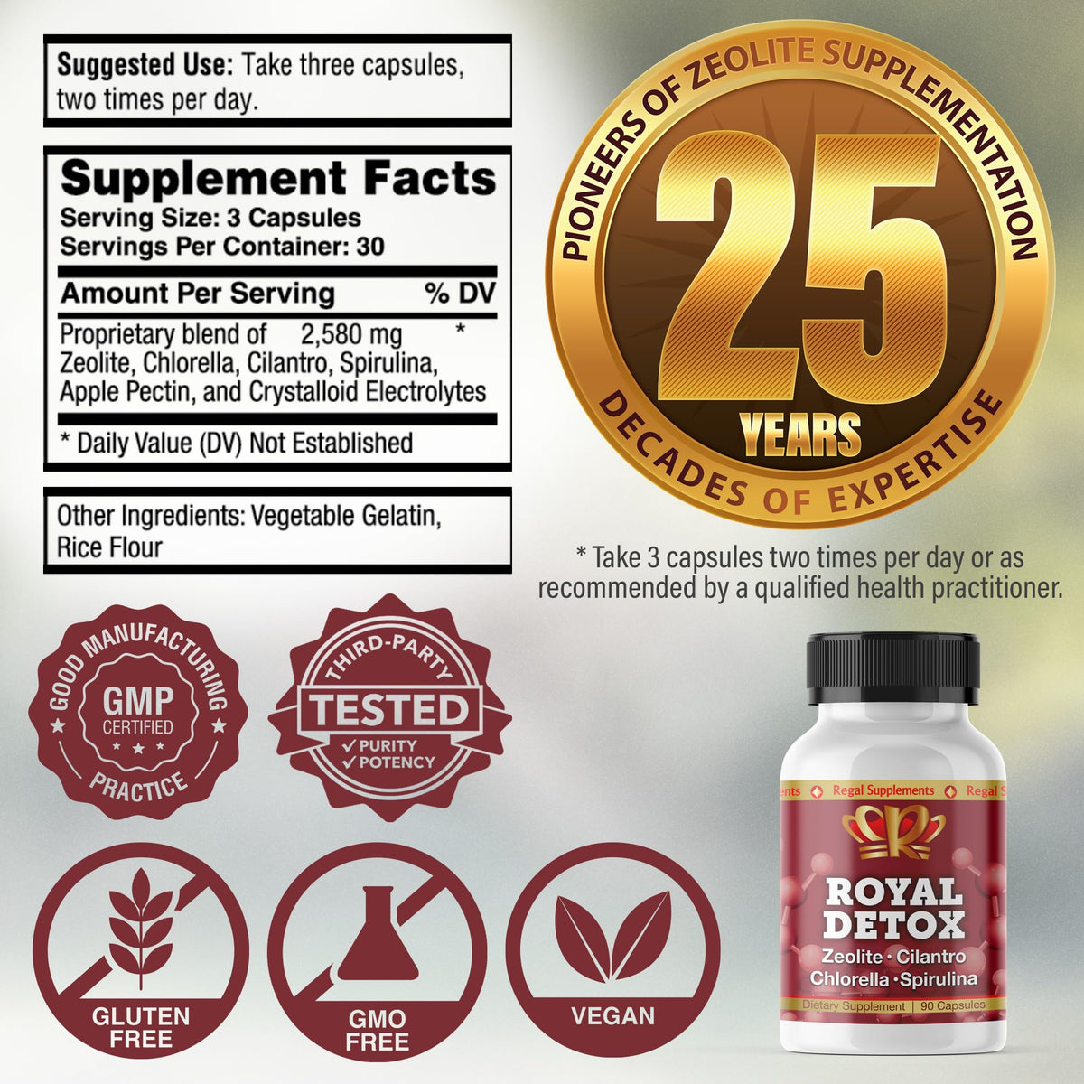Zeo Health Royal Detox Full Body Cleanse - 90 Capsules - image 6