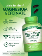 Nature's Truth Magnesium Glycinate 250mg - 60 Softgels - image 5