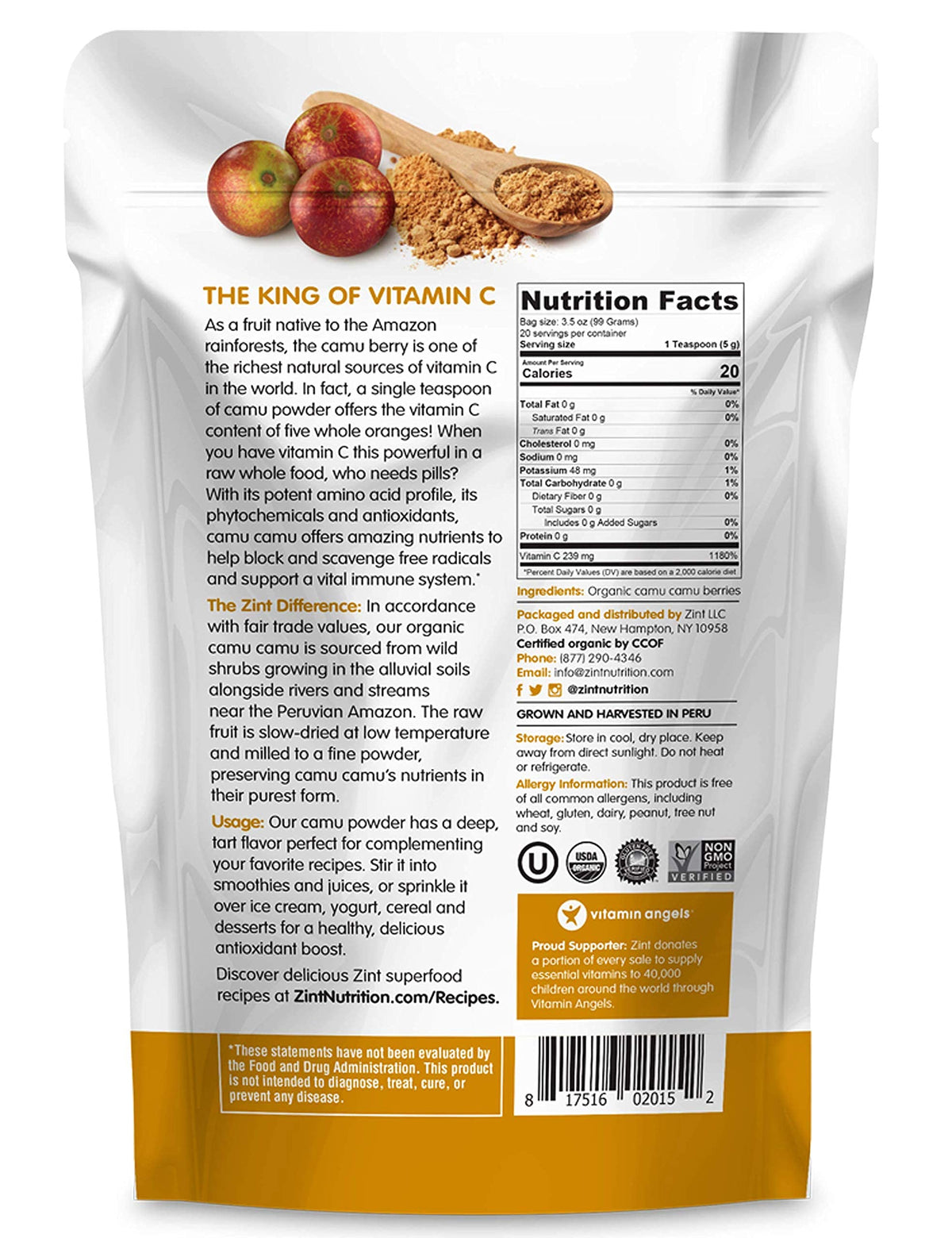 Zint Camu Camu Powder Natural Vitamin C Immune Support - 3.5 oz - image 7
