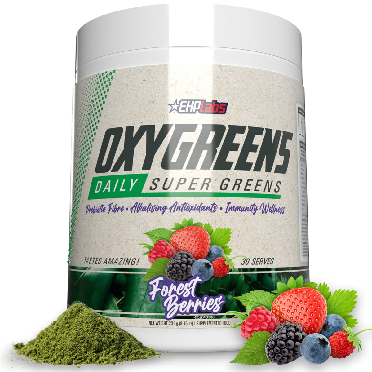 EHP Labs OxyGreens Super Greens Powder - Spirulina & Chlorella