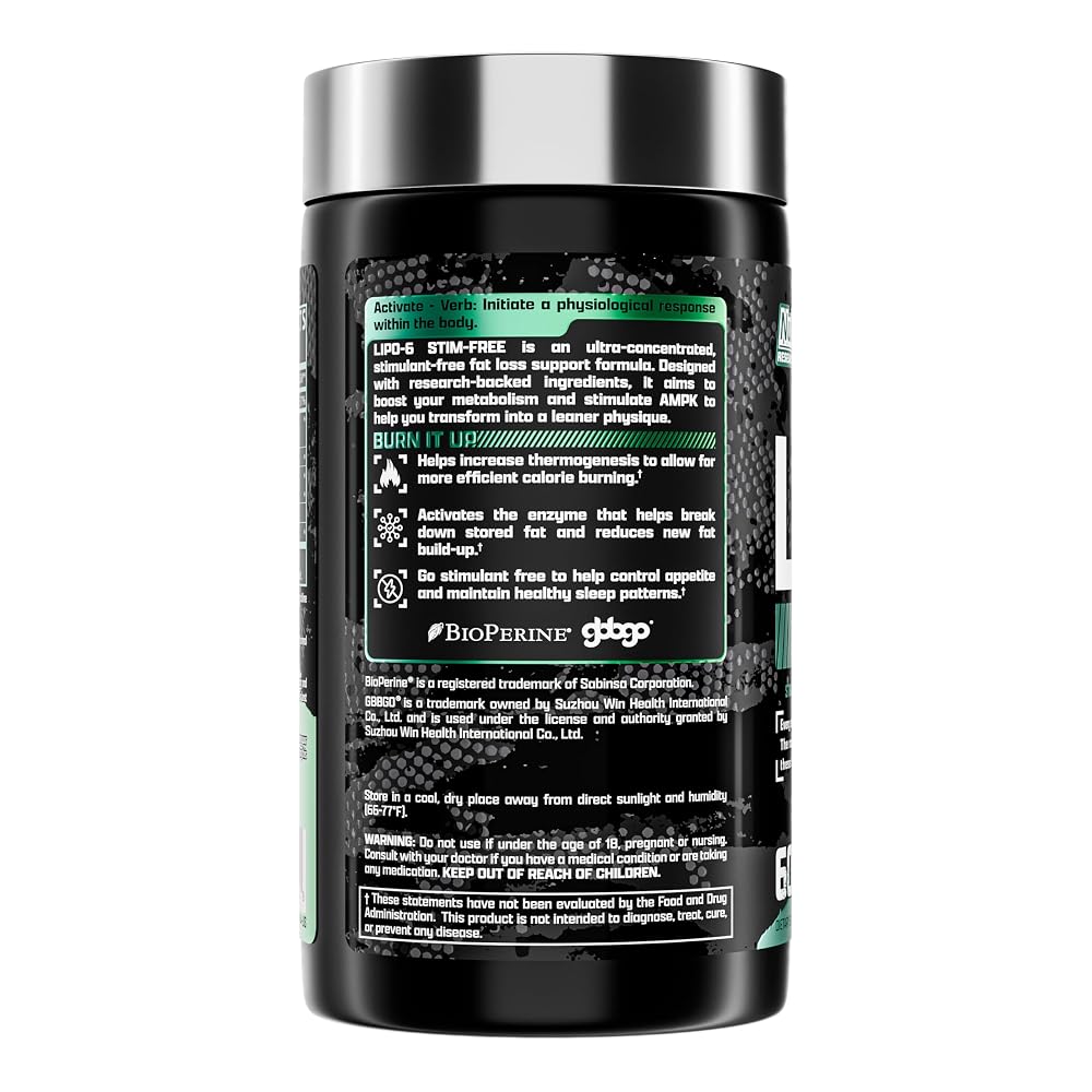 Nutrex Research LIPO SIX Stim-Free Metabolism Support - 60 Capsules - image 6
