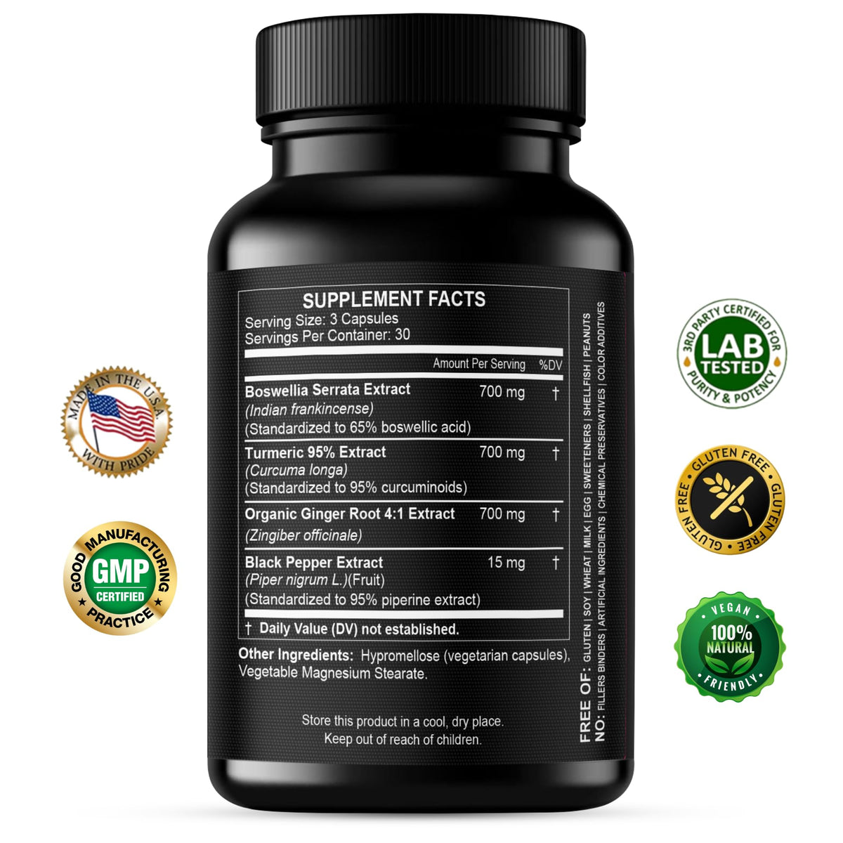 HCL Herbal Code Labs Boswellia Curcumin Ginger Mobility Support - 90 Capsules - image 2
