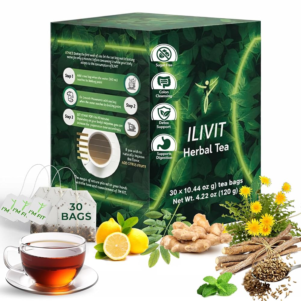Ilivit Detox Cleanse for Weight Loss Colon Cleanser Tea - 30 Bags
