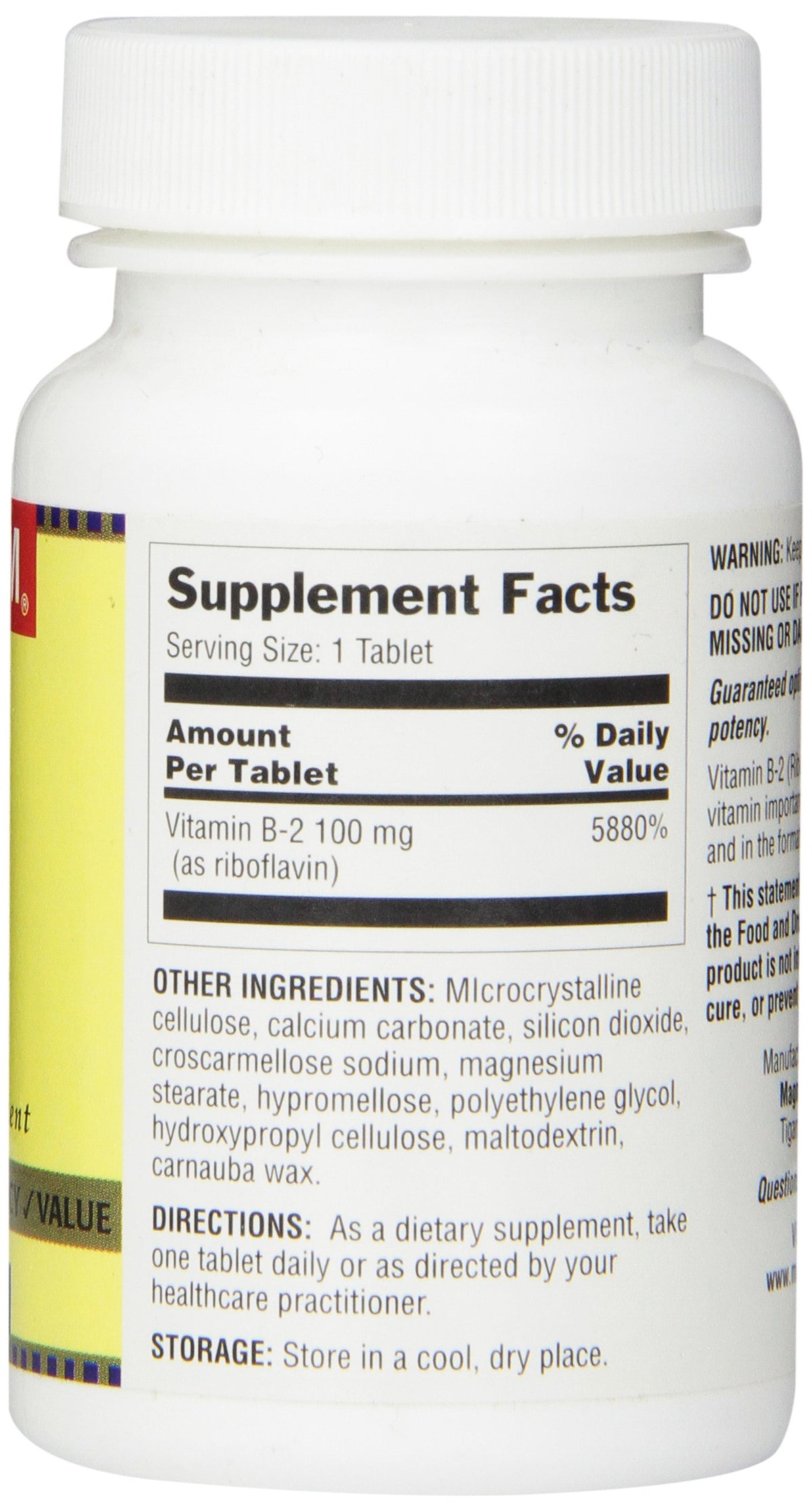 Optimum Vitamin B-2 100 Mg - 100 Tablets - image 3