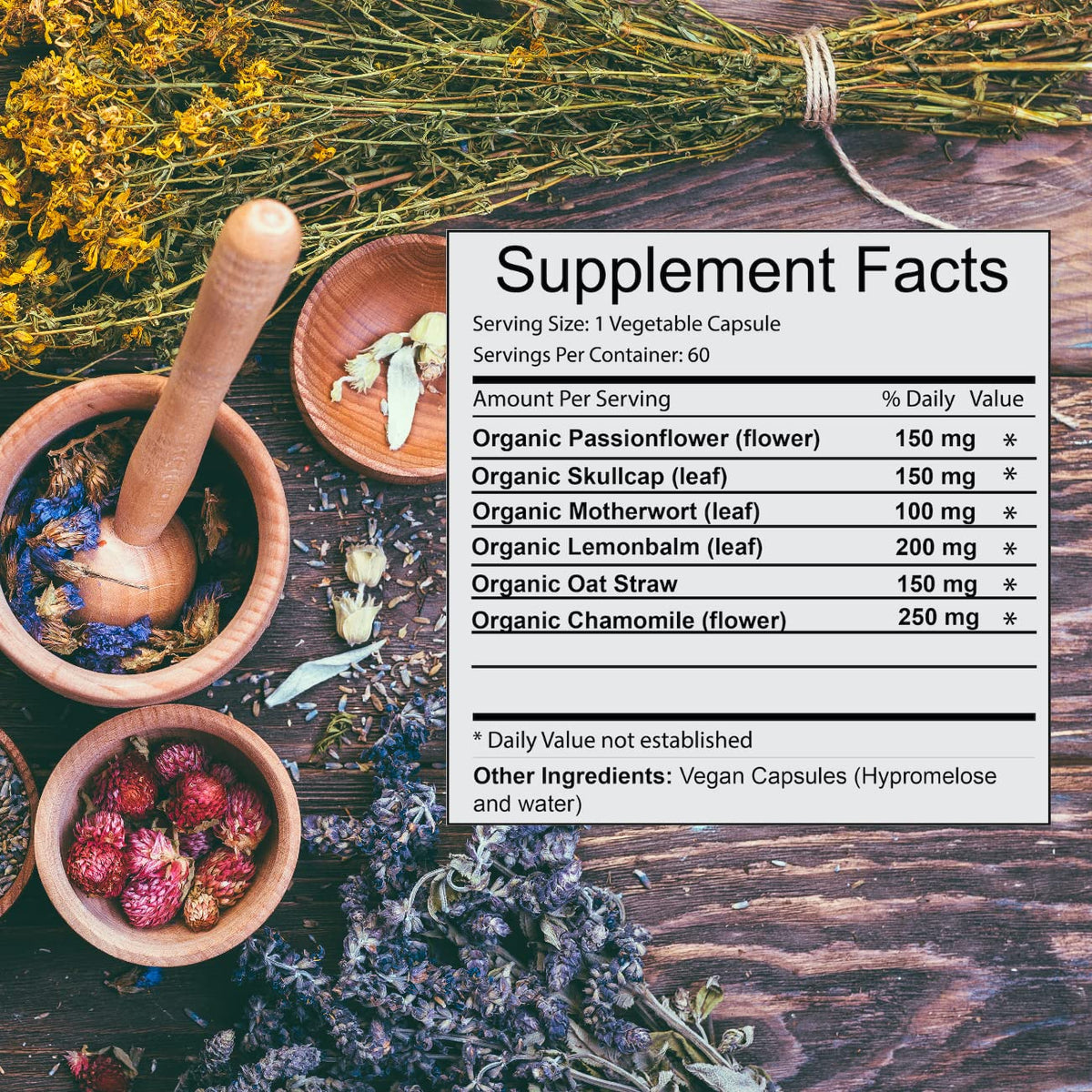 Khroma Herbal Products Trauma Blend Organic Herbal Support - 60 Vegan Capsules - image 2