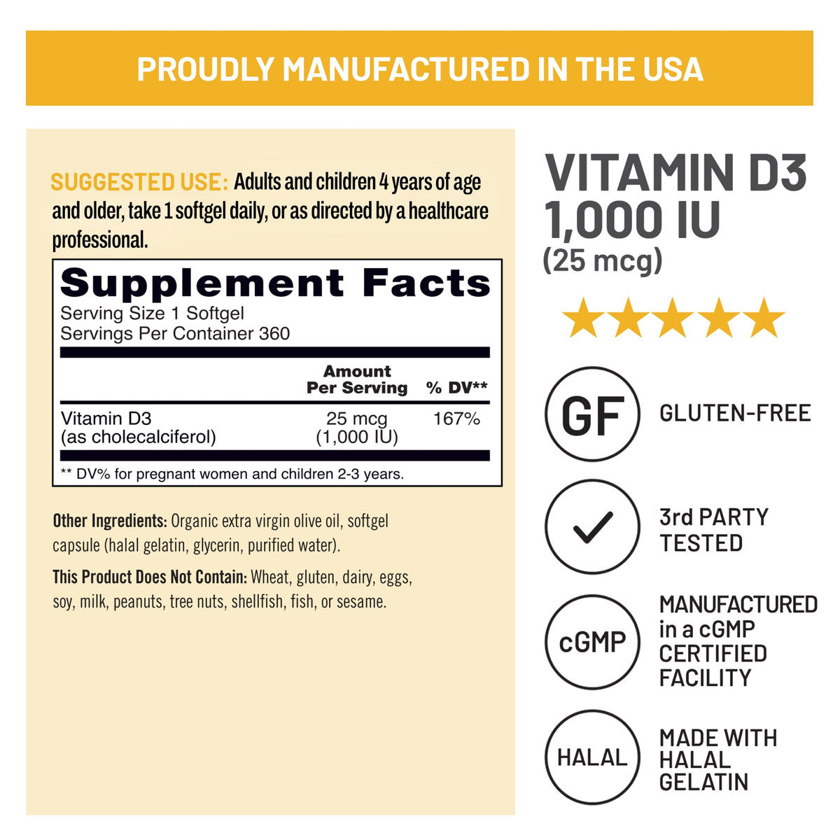 NatureWise Vitamin D3 Supplement, Immune Support