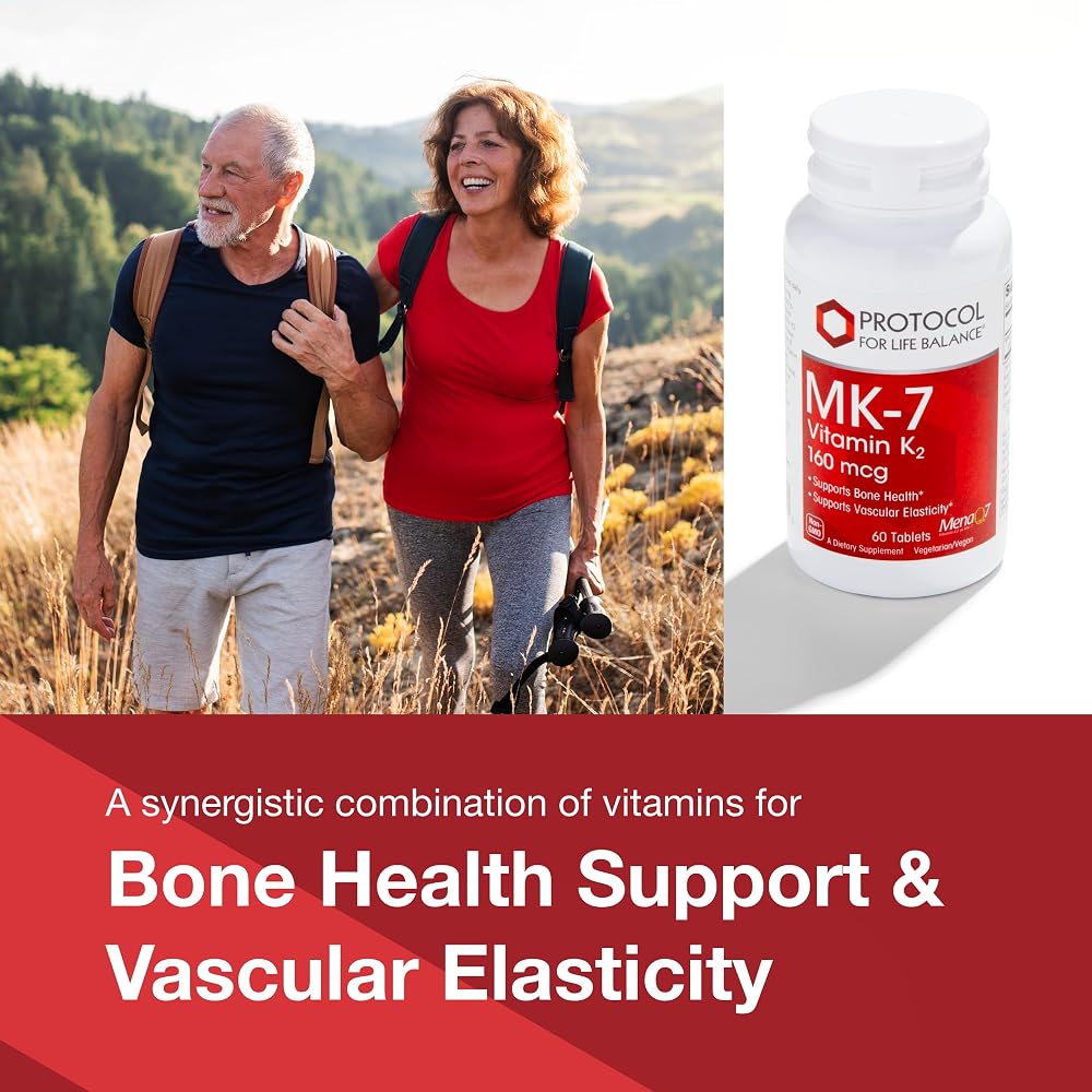 PROTOCOL FOR LIFE BALANCE MK-7 Vitamin K2 160mcg Bone Support - 60 Tablets - image 3