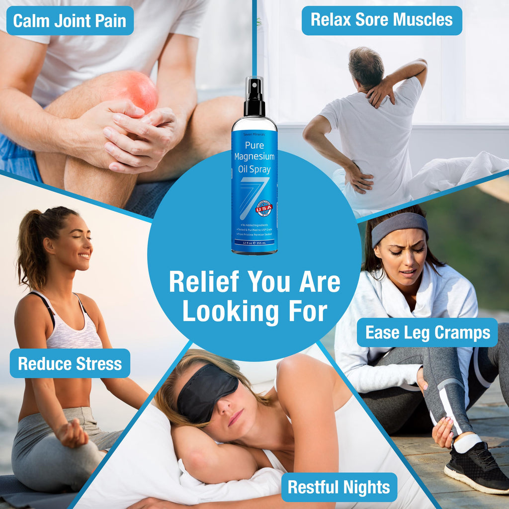 Seven Minerals Magnesium Oil Spray for Sleep & Relaxation - 12 oz - image 4