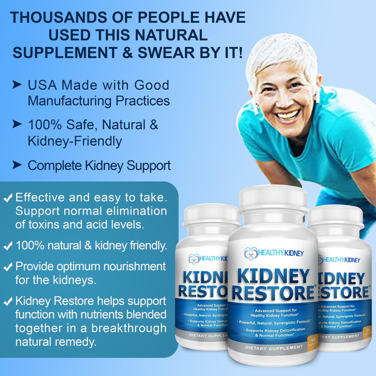 Kidney Restore Kidney Support Supplement - 60 Capsules - image 2