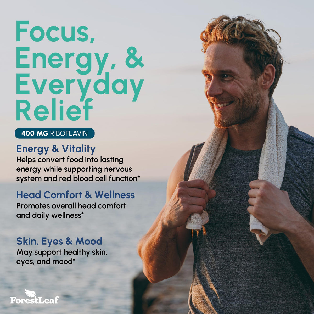 ForestLeaf Vitamin B2 Riboflavin 400mg - Energy