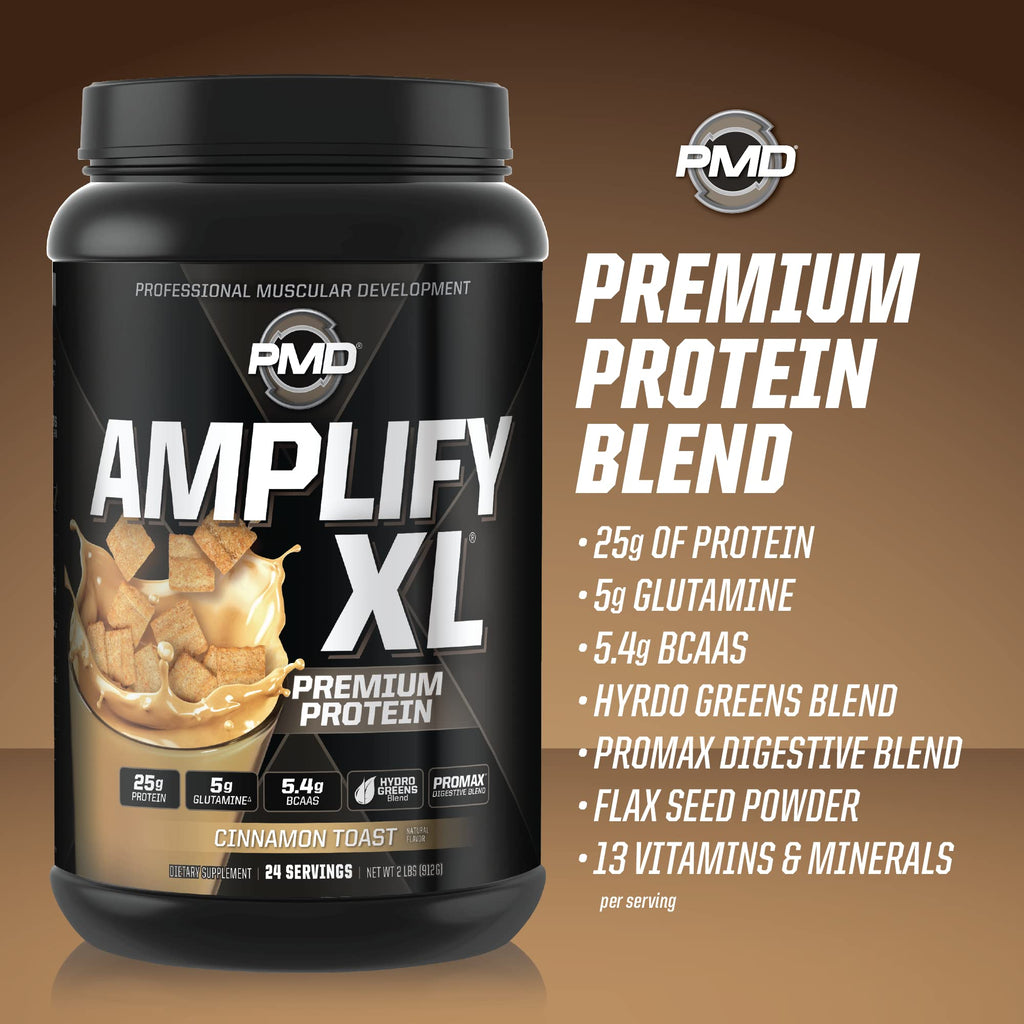 PMD Sports Amplify XL Whey Protein Hydro Greens Blend