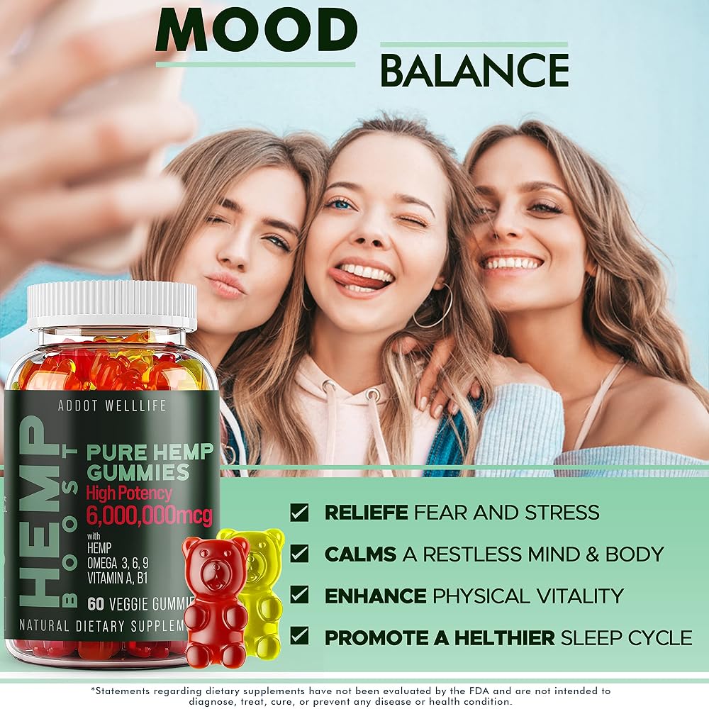 ADDOT WellLife Pure Hemp Gummies with Omega 3-6-9 - 60 Gummies - image 6