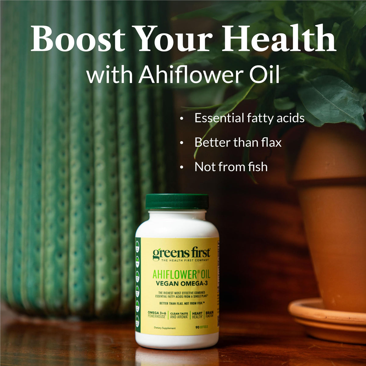 Greens First Ahiflower Oil Plant-Based Omega-3 - 90 Softgels - image 3