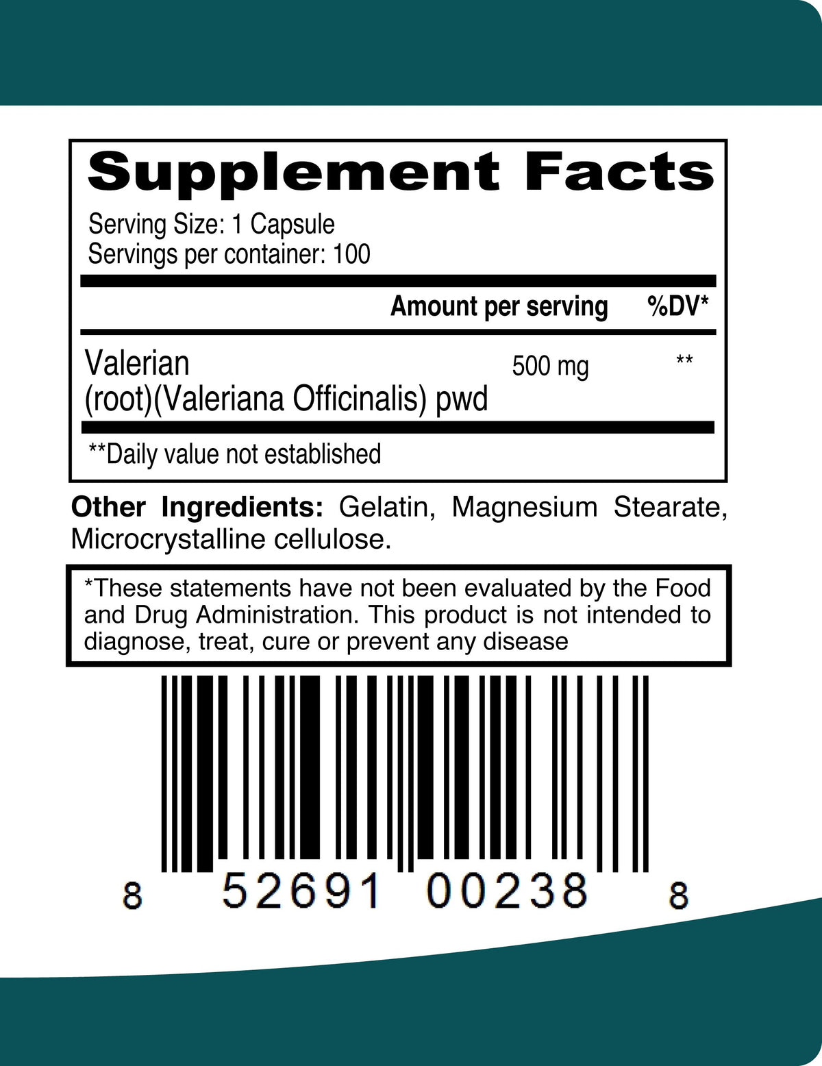 ELP ESSENTIAL Valerian Root 500mg Organic Capsules - 100 Count - image 5
