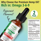 Pure Wellness Hemp Seed Oil Drops Peppermint Flavor for Improved - image 10