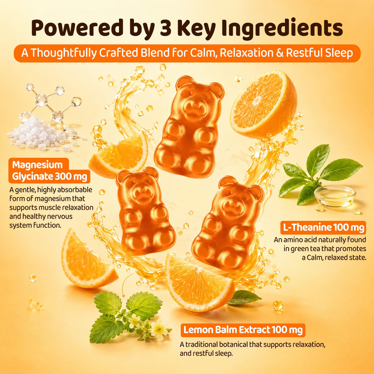 GREABBY Magnesium Glycinate Gummies for Kids & Adults
