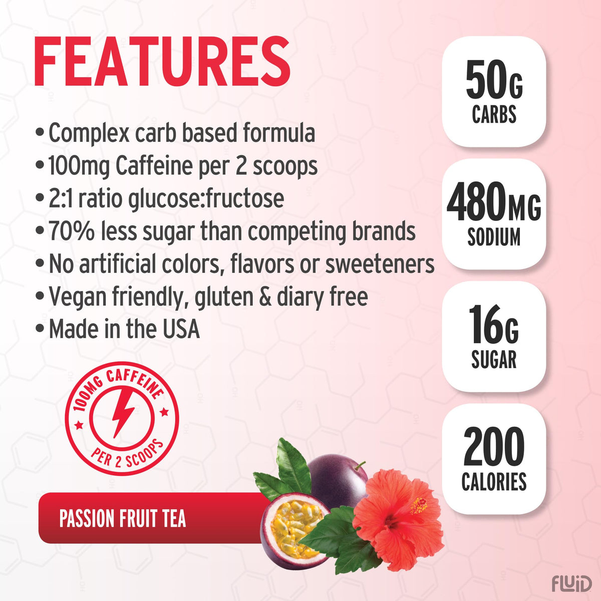 Fluid Performance - Low Sugar Endurance Fuel Sports Drink Mix