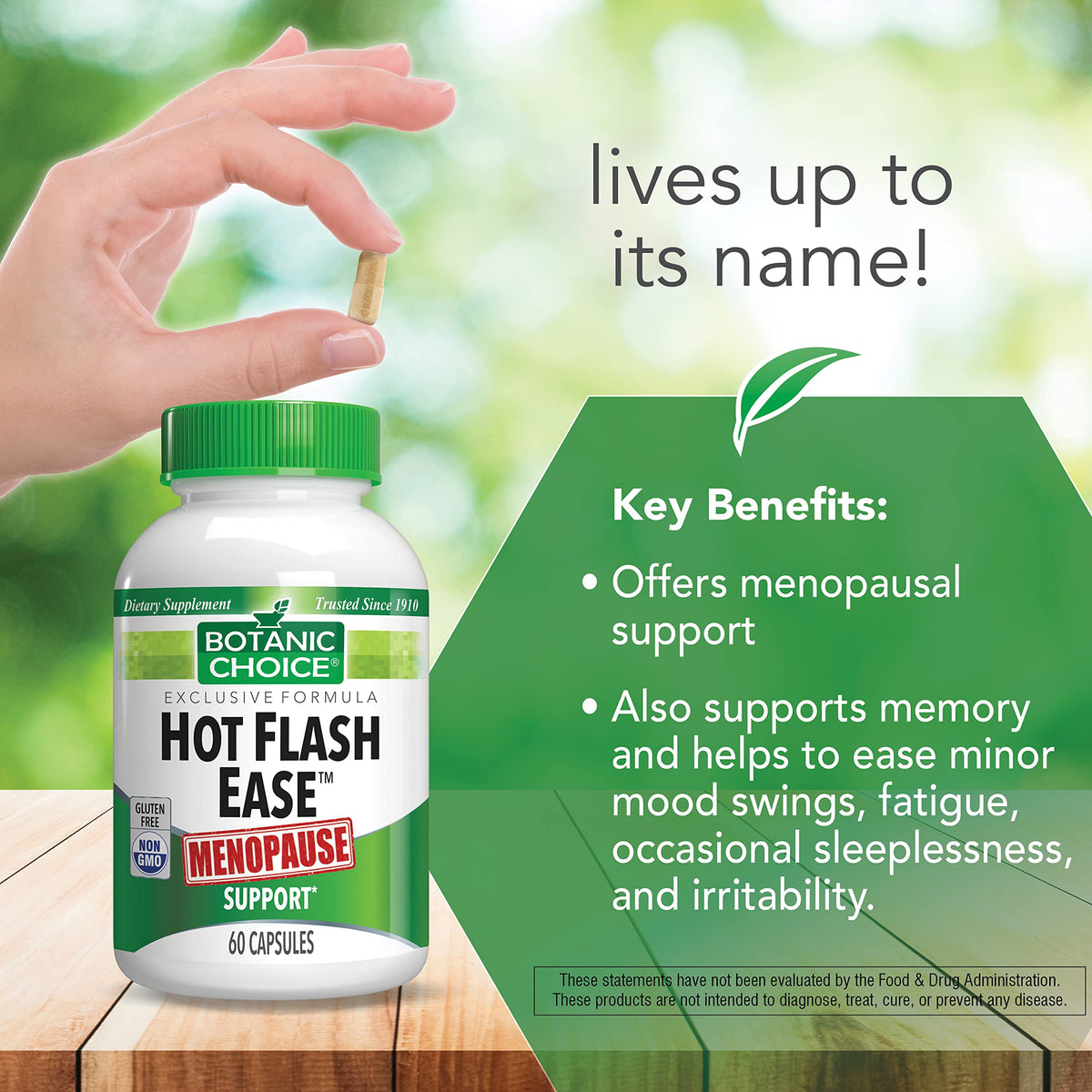 Botanic Choice Natural Menopause Hot Flash Relief - 60 Capsules - image 4