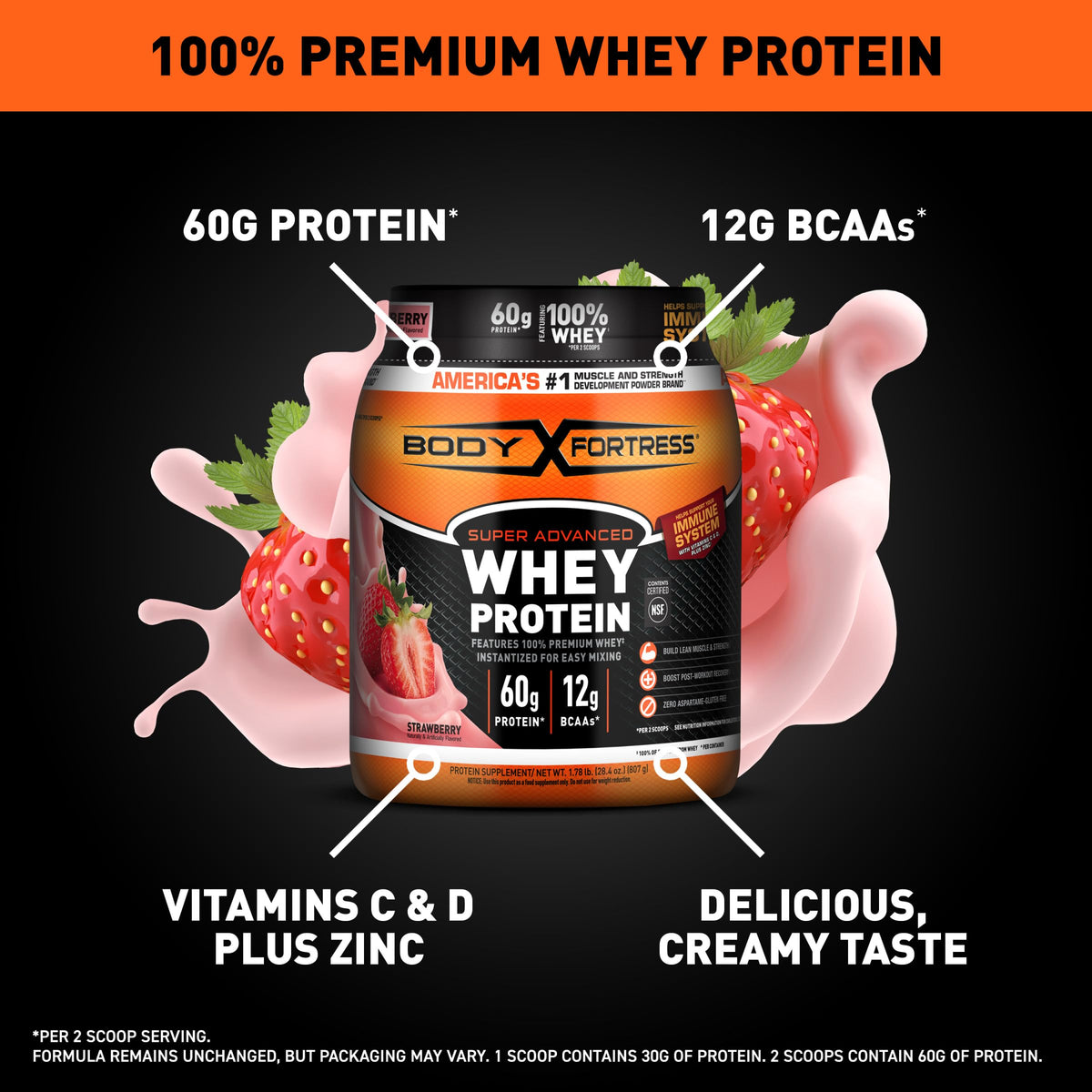 Body Fortress Super Advanced Whey Protein Powder