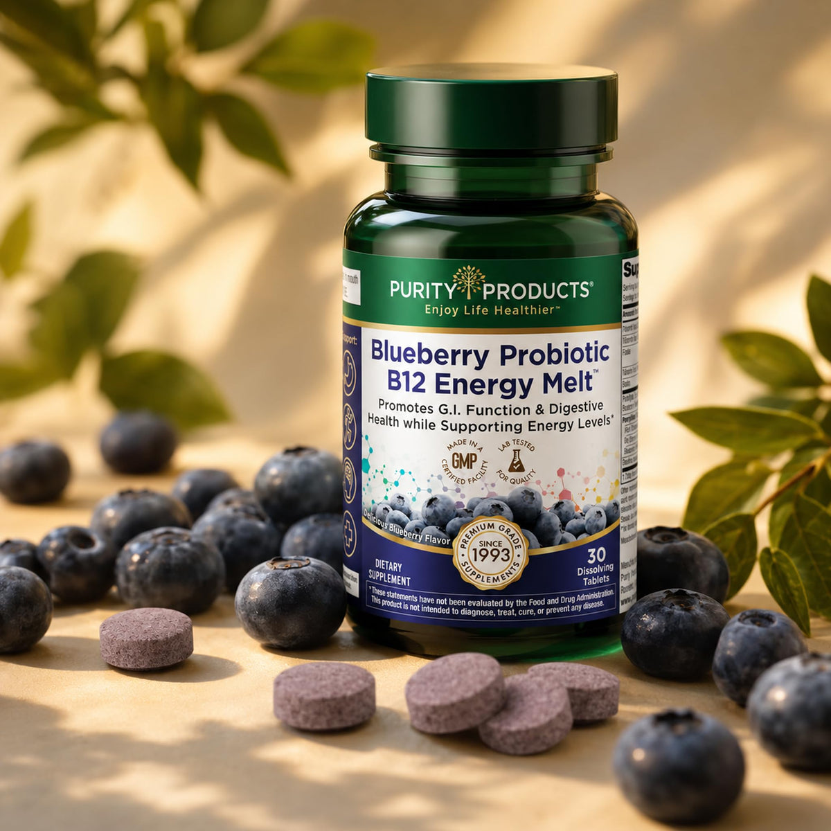 Purity Products Blueberry Probiotic B12 Energy Melt - 30 Count - image 5