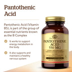 Solgar Pantothenic Acid 550 mg - 100 Vegetable Capsules - image 3