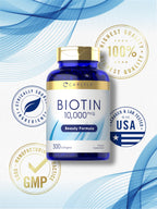 Carlyle Biotin 10000mcg - 300 Softgels - image 6