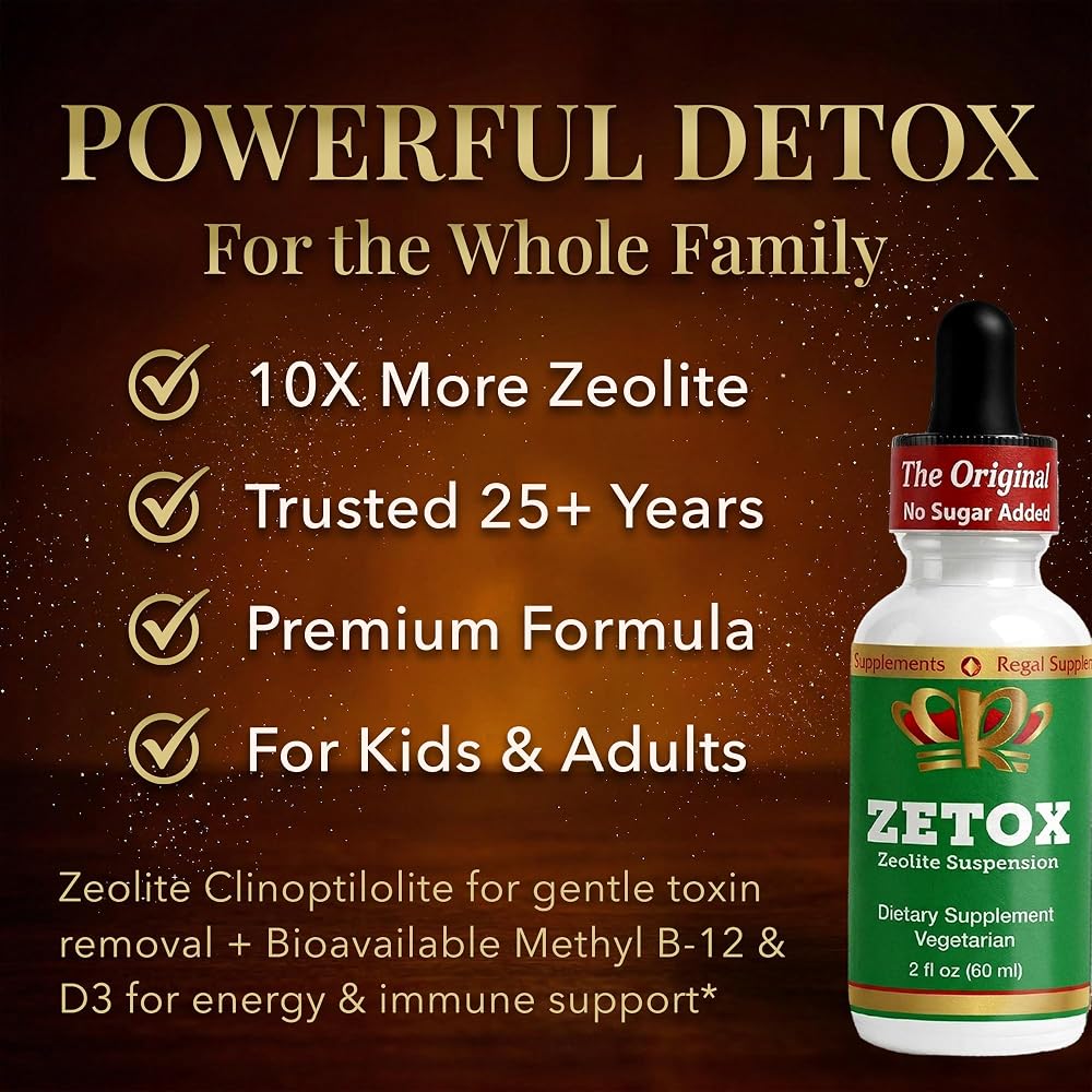 Zeo Health Zetox Zeolite Detox Liquid for Kids & Adults - 60 Servings - image 2