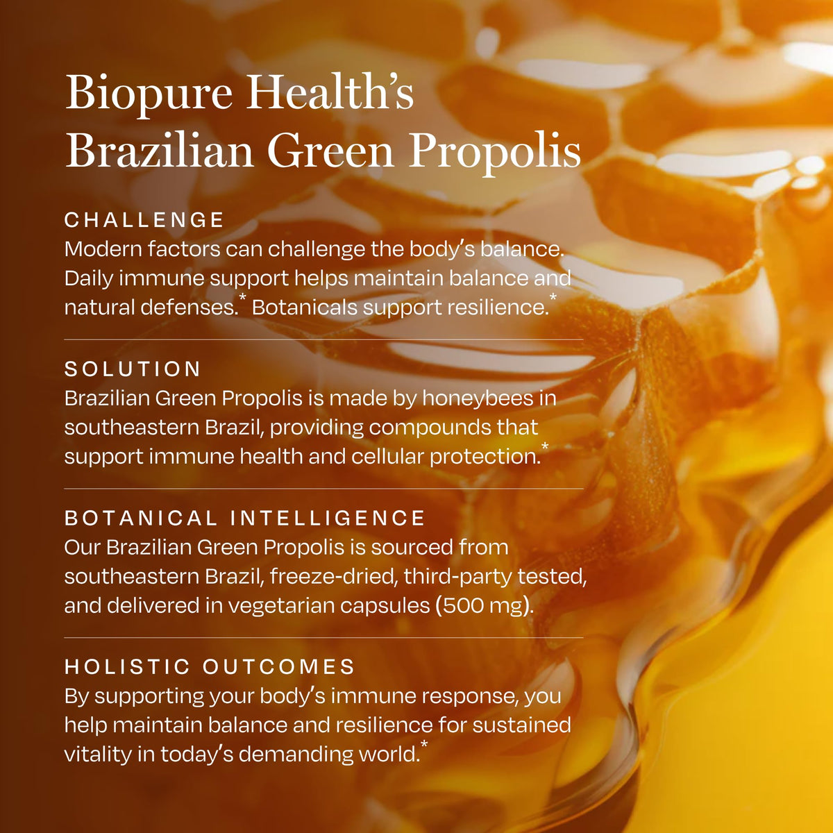 BioPure Brazilian Green Propolis Immune Support - 60 Capsules - image 4