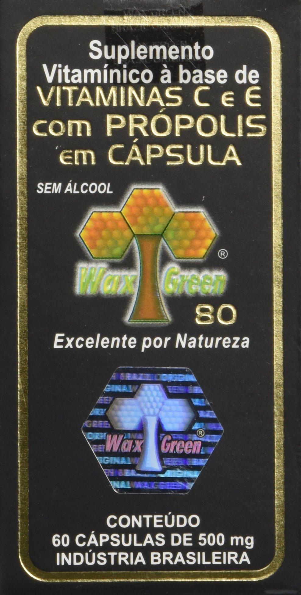 Wax Green Propolis 80 Capsules - 60 Count