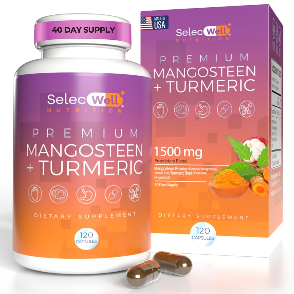 SelecWell Mangosteen + Turmeric Capsules Joint & Digestion Support