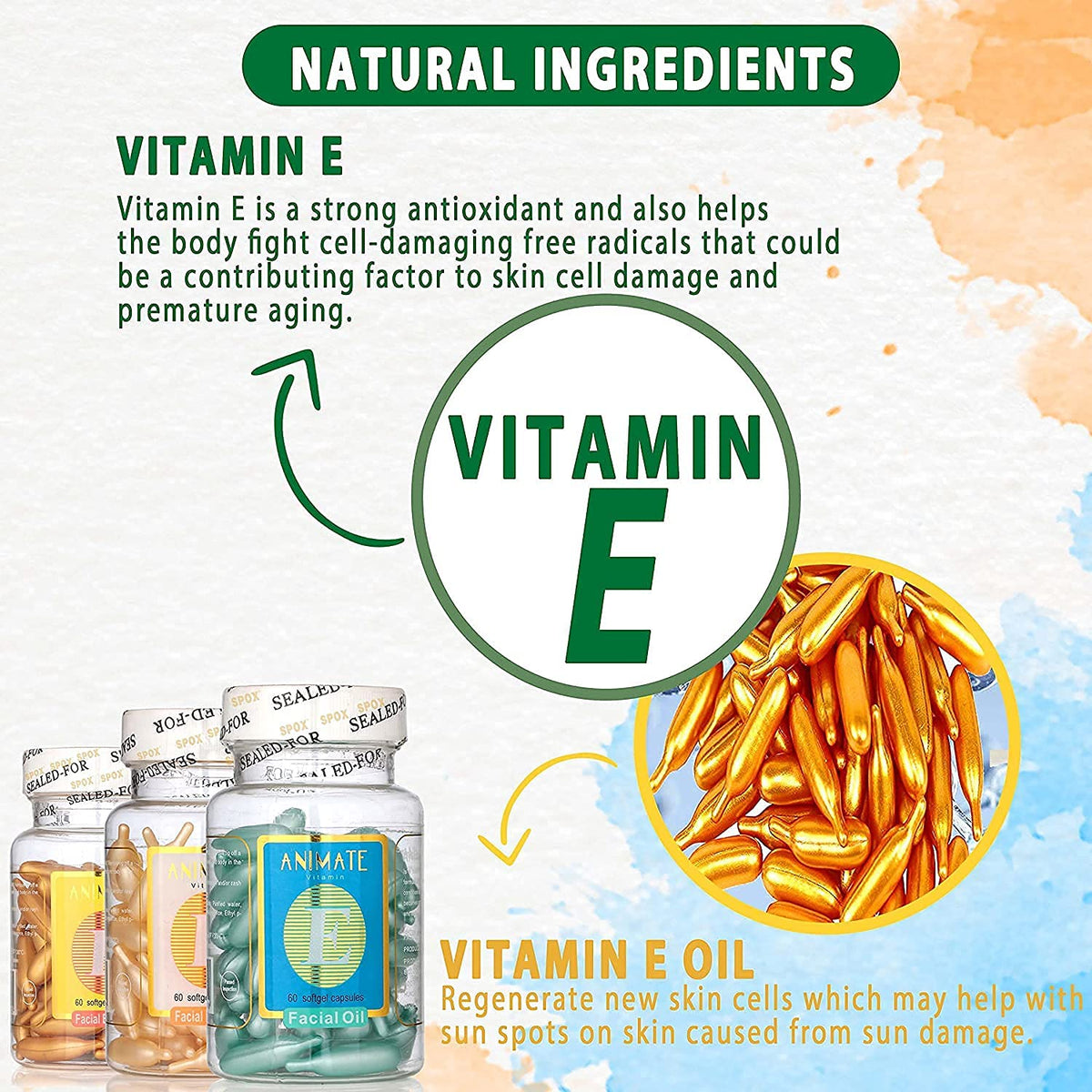 SEASOL Vitamin E Capsule for Face - 60 Capsules - image 2