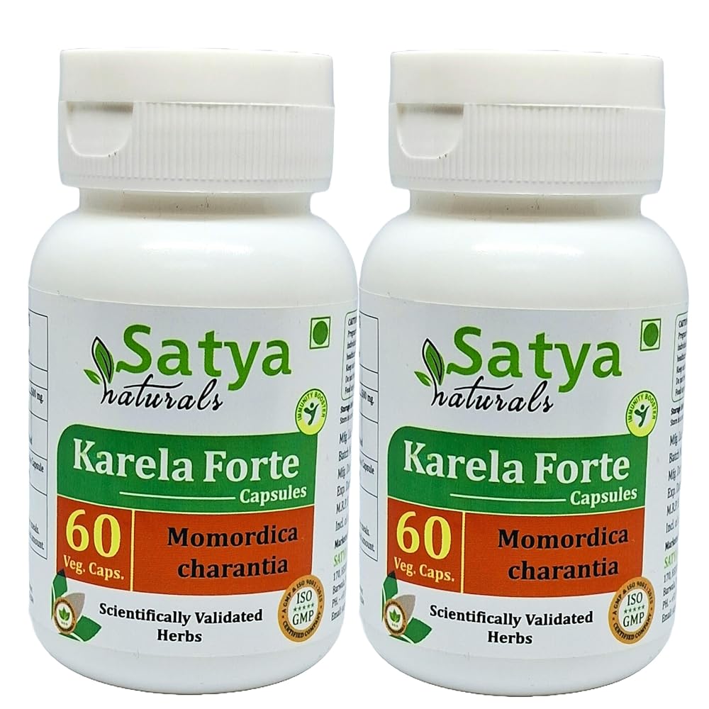 Satya Naturals Bitter Melon Forte Capsules 500 mg. 60 Veg. Capsule