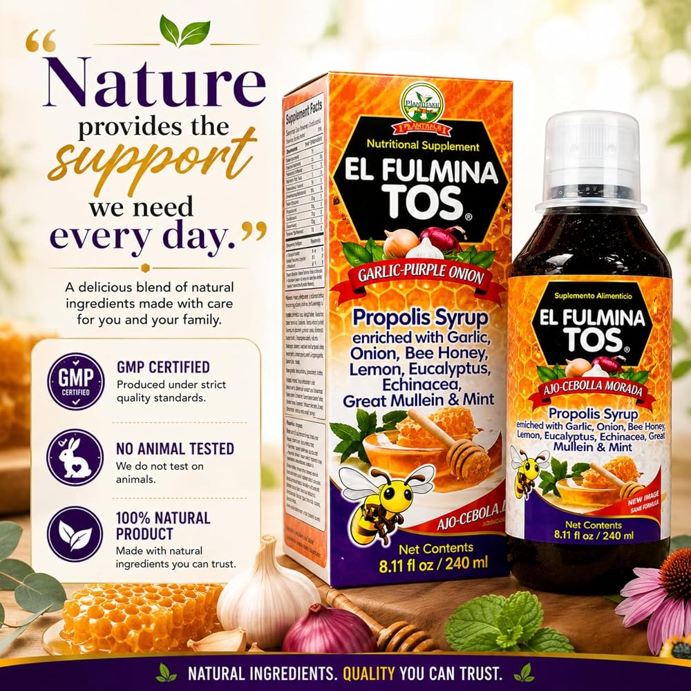 Fulminatos El Fulmina TOS Herbal Syrup with Propolis & Honey - 240 mL - image 9