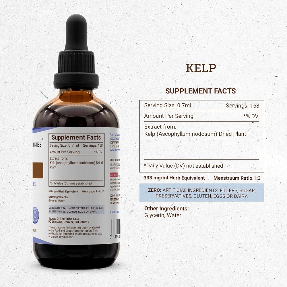 Secrets of the Tribe Kelp Tincture Alcohol-Free Liquid Extract - image 5
