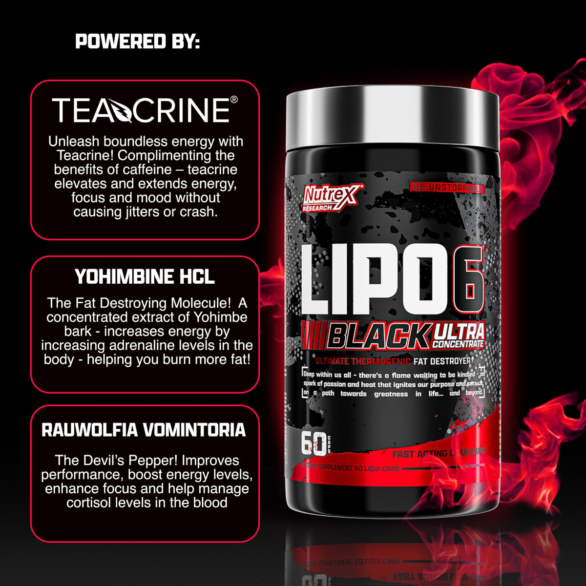 Nutrex Research Lipo-6 Black Ultra Concentrate Fat Burner - 120 Capsules - image 2
